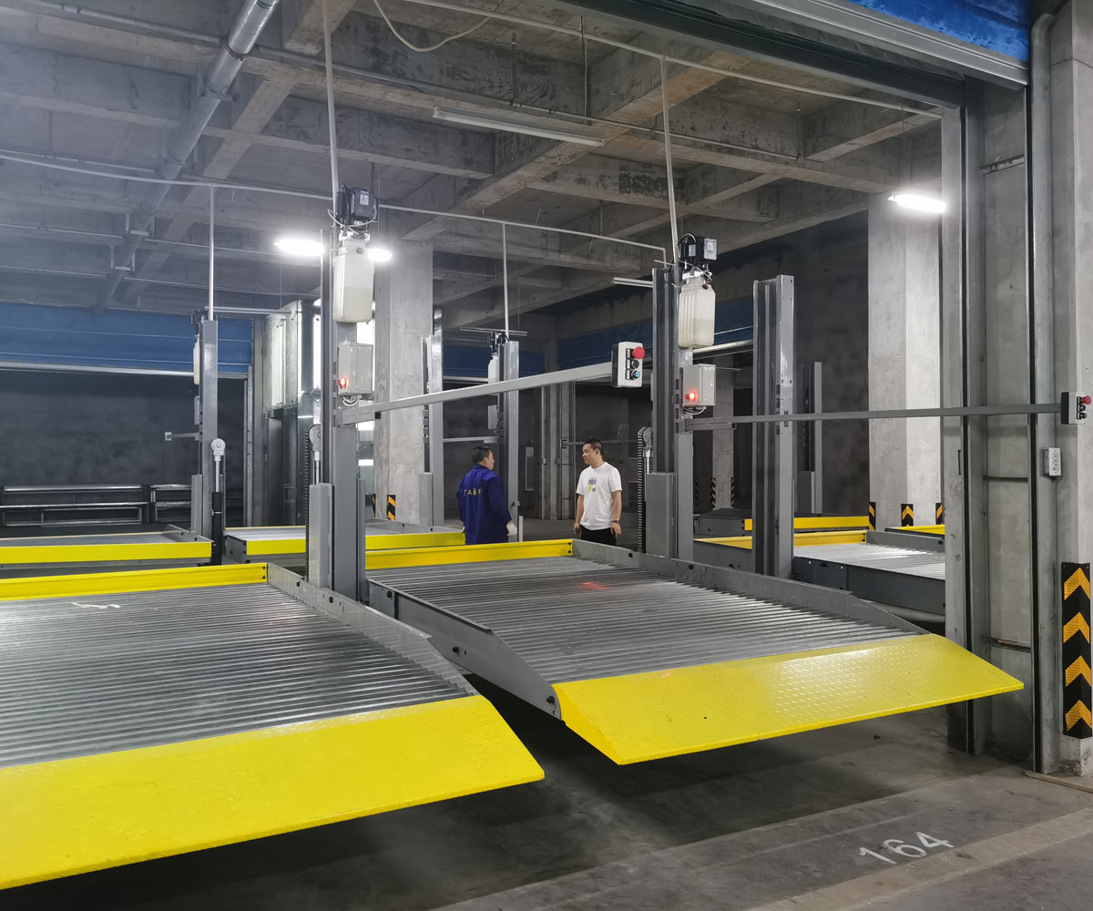 色達(dá)三層升降橫移式機(jī)械式立體車庫回收